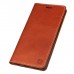 Huawei Ascend P8 Lite - First Grade Genuine Leather Flip Wallet Protecive Phone Cover Case - Brown